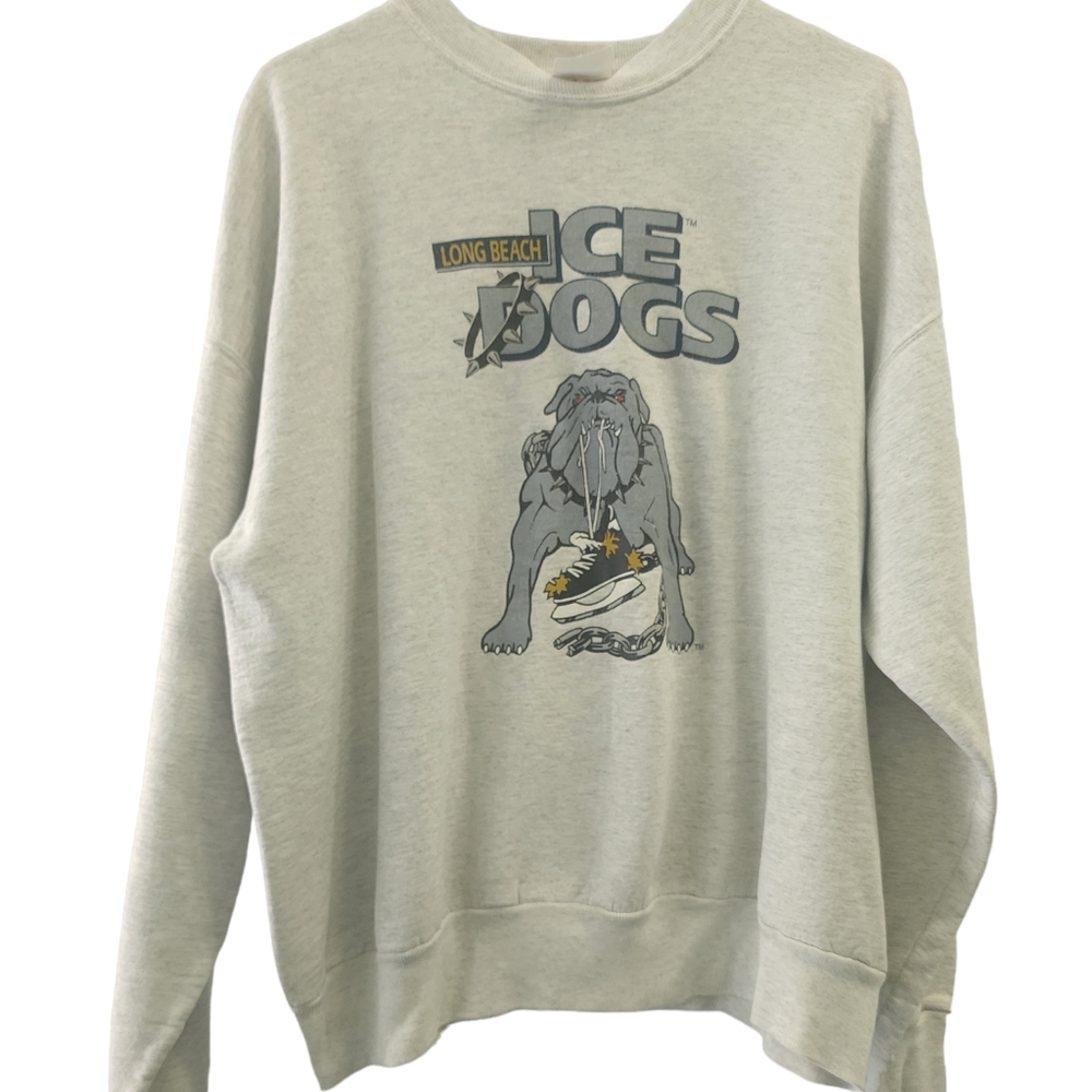 90s Vintage Los Angeles Ice Dogs Crewneck  Size XLarge  IHL Hockey Sweater